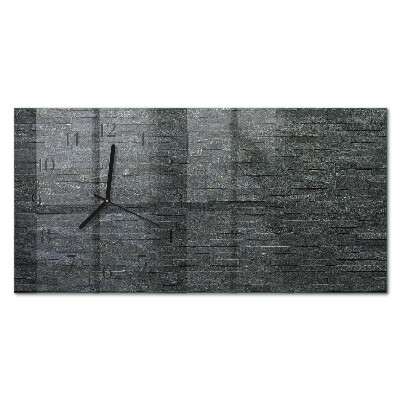 Wanduhr aus glas horizontal Schieferstein
