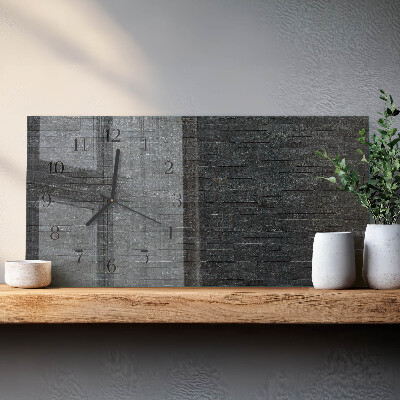 Wanduhr aus glas horizontal Schieferstein