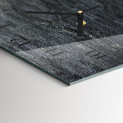 Wanduhr aus glas horizontal Schieferstein