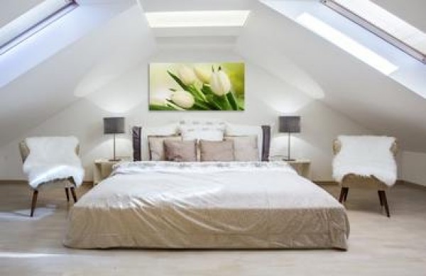 Schlafzimmer im Dachgeschoss - Ideen für ein Zimmer mit einer Schräge