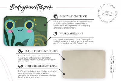 Merkmale des Teppichs 75x45 cm