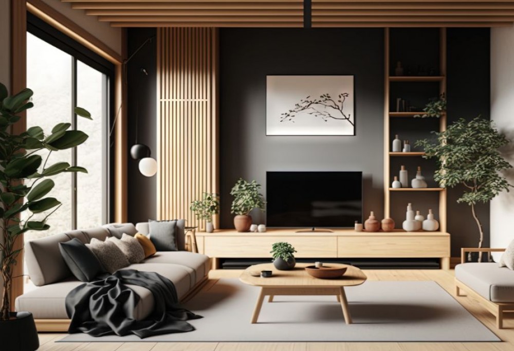 Wohnzimmer im natürlichen Stil